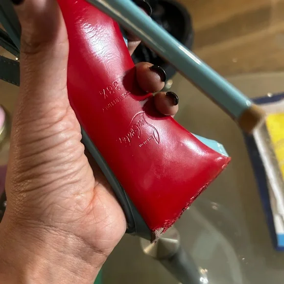 Christian Louboutin Aqua Heels - Picture 2 of 13
